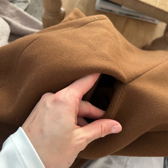 Trina Turk Wool brown tan women’s mid length pea coat size 4! - Picture 12 of 16